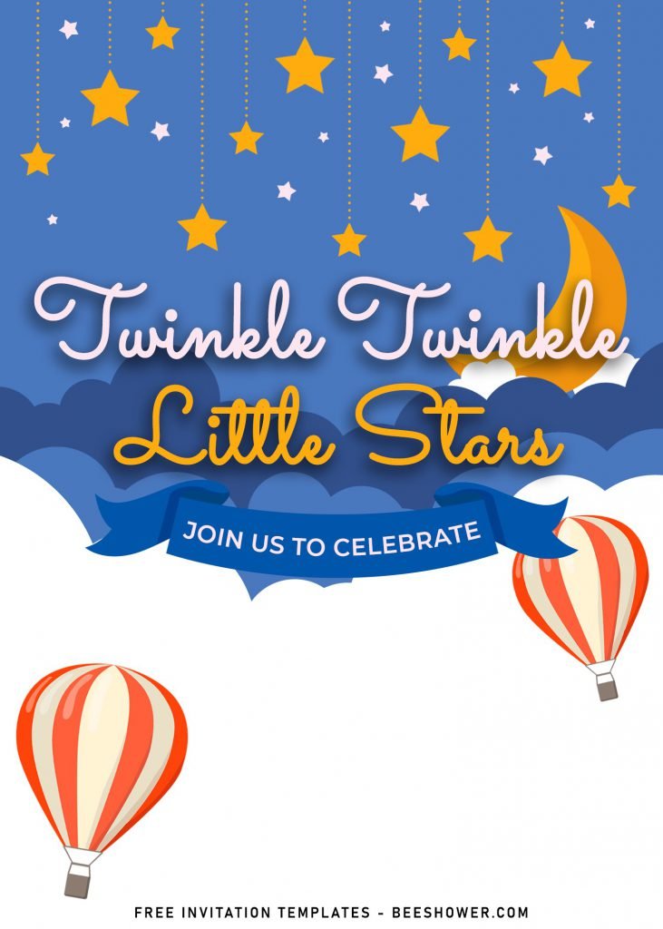 10+ Cute Twinkle Twinkle Little Stars Birthday Invitation Templates and has cute twinkle twinkle little stars text