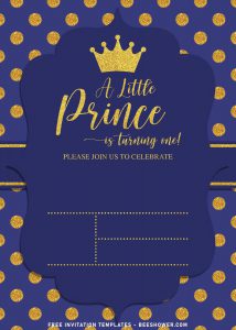 10+ Elegant Gold Glitter Prince Themed Birthday Invitation Templates For Your Kid's Birthday Party and has a little prince wording