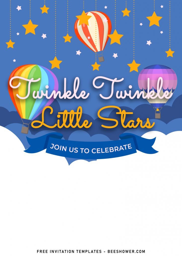 10+ Cute Twinkle Twinkle Little Stars Birthday Invitation Templates and has two tone design