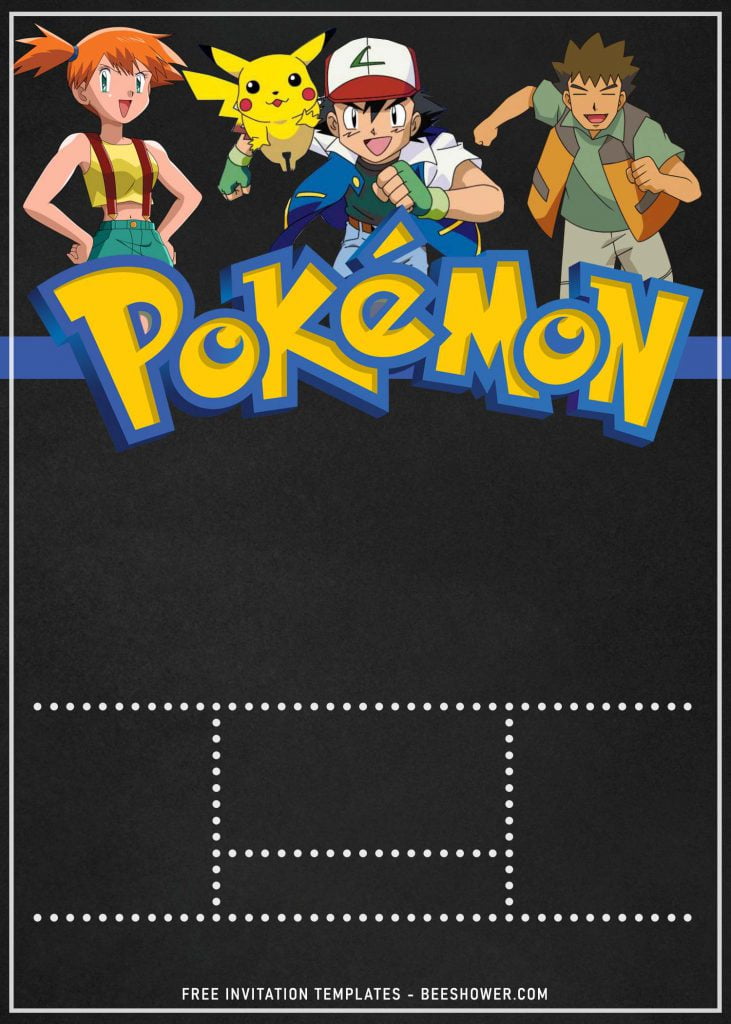 11+ Pokemon Baby Shower Invitation Templates and has Misty, Ash And Brock together