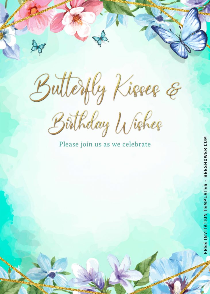 7+ Beautiful Watercolor Butterfly Baby Shower Invitation Templates and has 