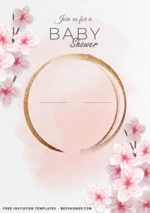 7+ Blush Floral And Gold Baby Shower Invitation Templates and has