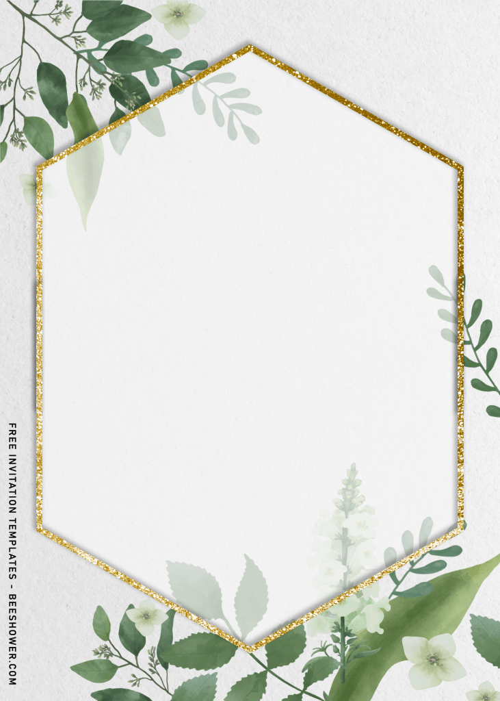 7+ Beautiful Greenery Invitation Templates For Your Garden Inspired Baby Shower Party and it has portrait orientation design and rustic style background