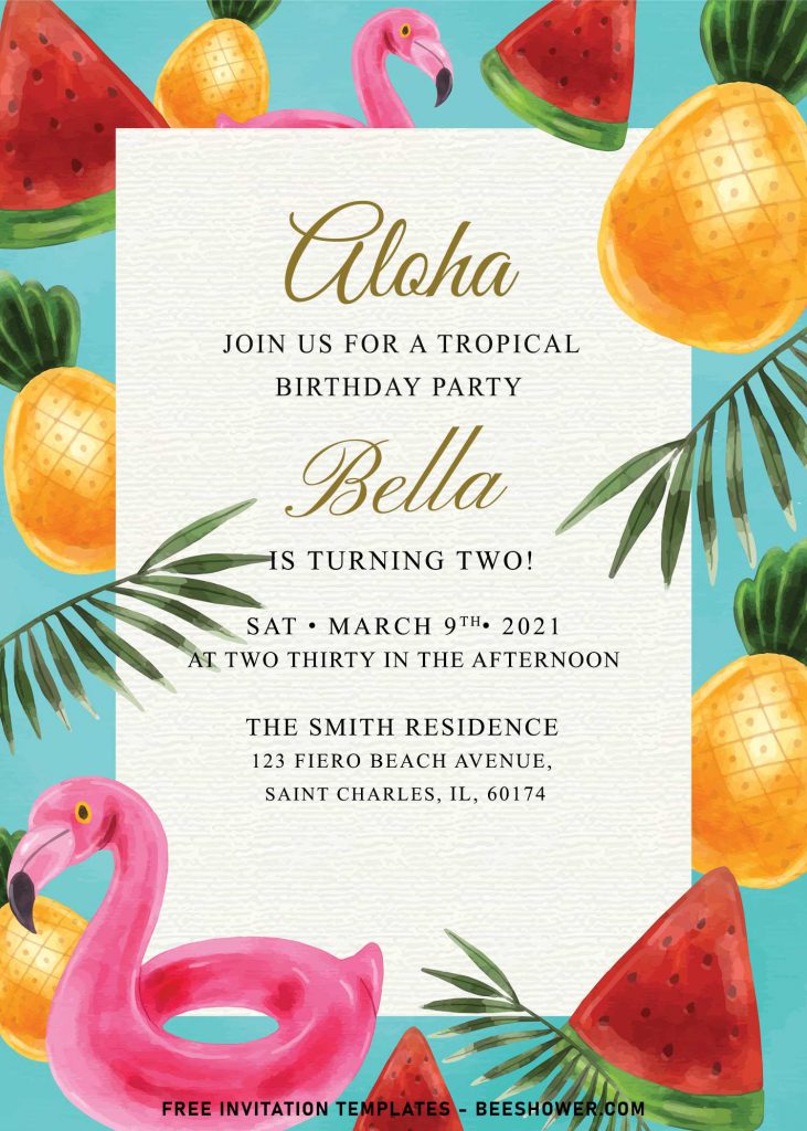 7+ Fun Tropical Summer Birthday Invitation Templates