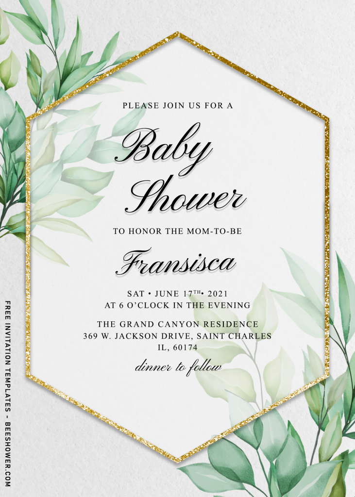7+ Beautiful Greenery Invitation Templates For Your Garden Inspired Baby Shower Party
