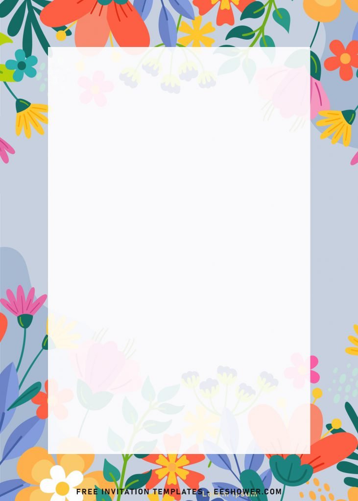 8+ Pastel Spring Floral Birthday Invitation Templates For Garden Inspired Birthday Party and has white text box