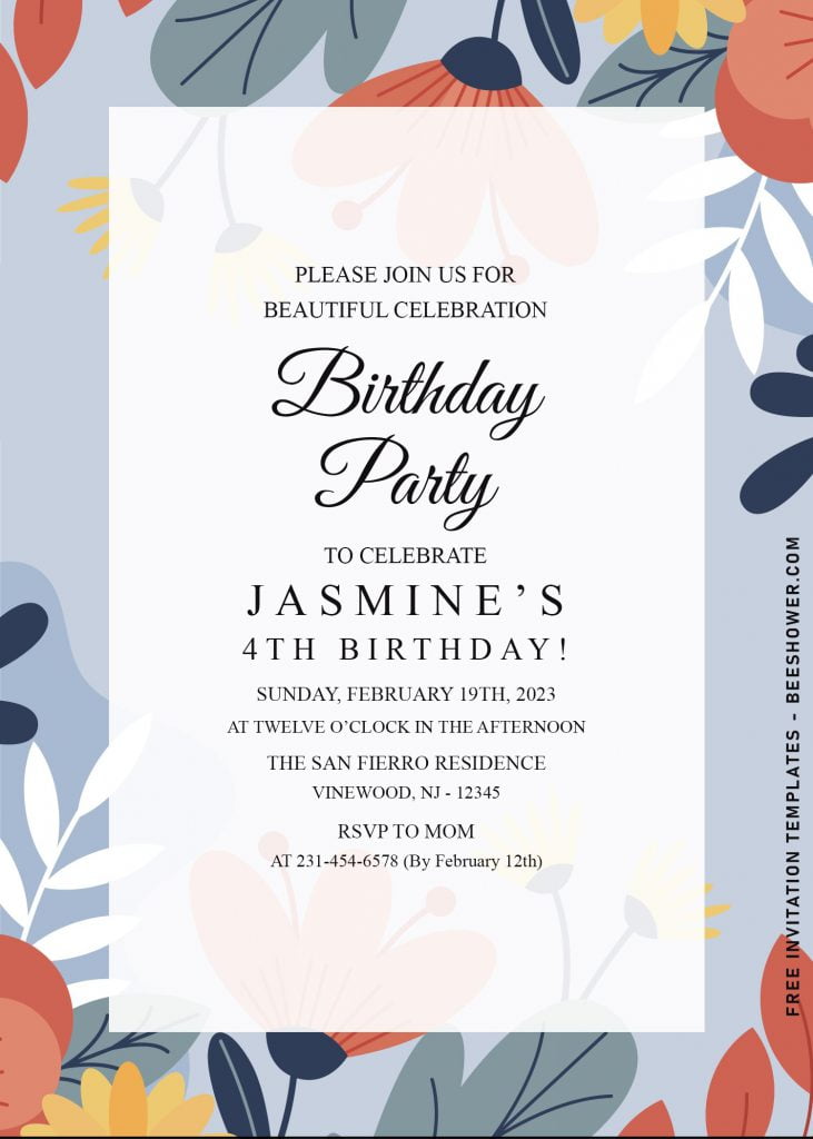 8+ Pastel Spring Floral Birthday Invitation Templates For Garden Inspired Birthday Party