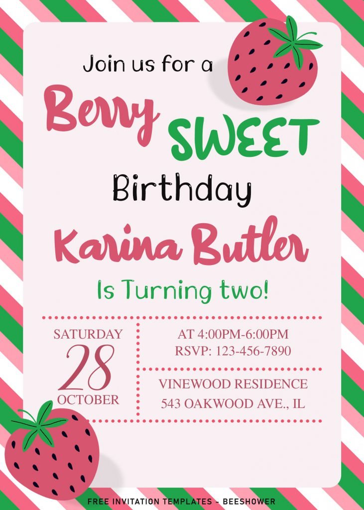 8+ Berry Sweet Baby Shower Invitation Templates