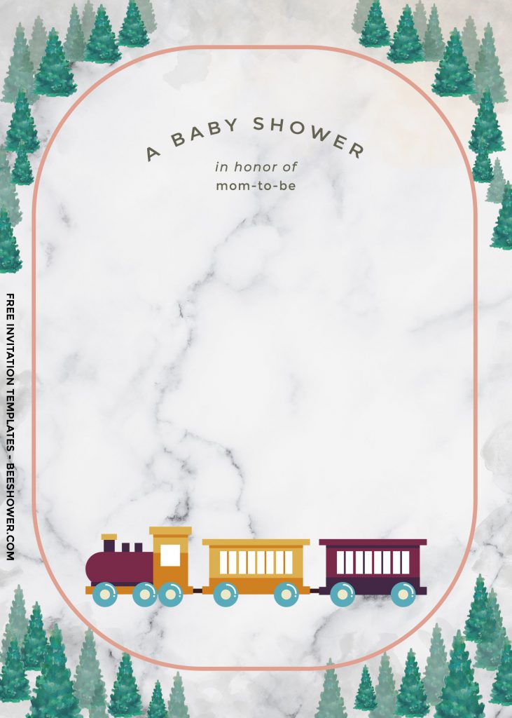 8+ Cute Train Themed Baby Shower Invitation Templates and has cute train