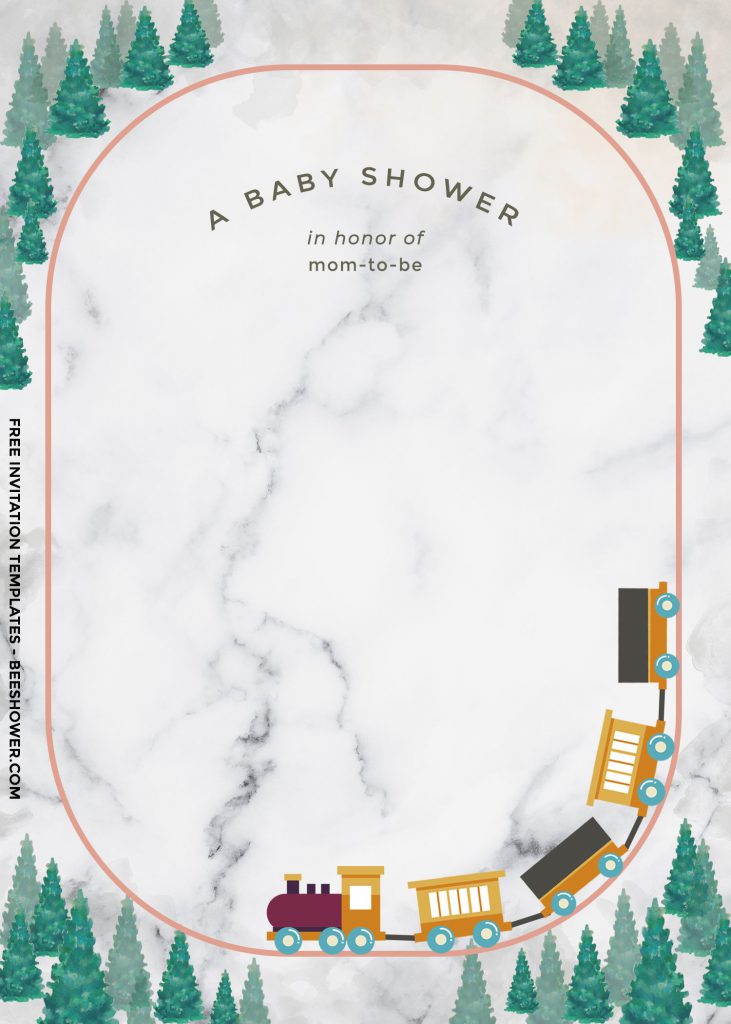 8+ Cute Train Themed Baby Shower Invitation Templates and has 