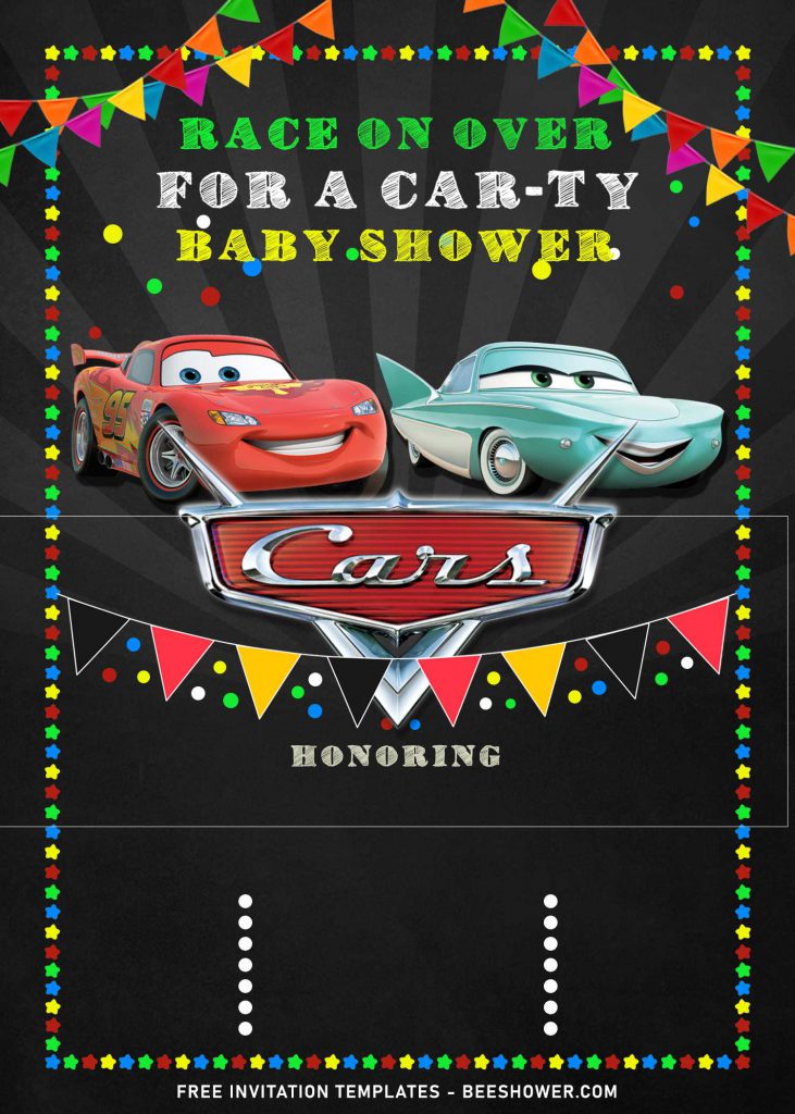 9+ Cool Disney Cars Baby Shower Invitation Templates For Your Baby Shower Party and has Flo And Lightning McQueen