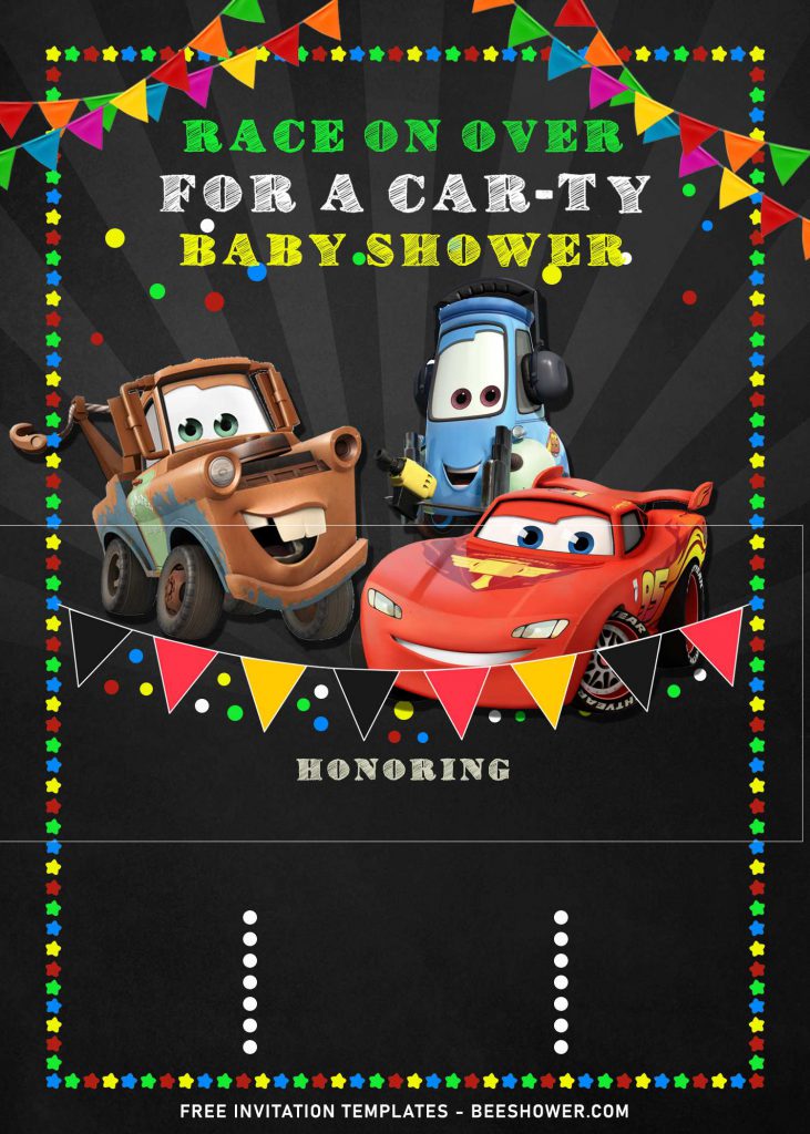 9+ Cool Disney Cars Baby Shower Invitation Templates For Your Baby Shower Party and has Mater And Lightning McQueen
