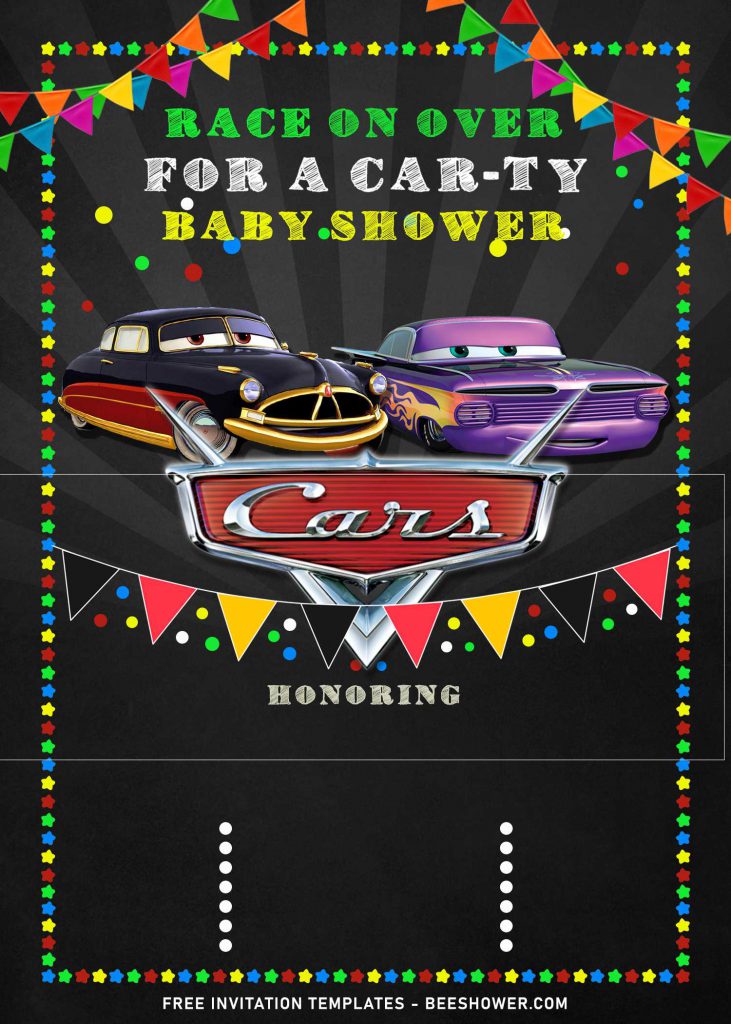 9+ Cool Disney Cars Baby Shower Invitation Templates For Your Baby Shower Party and has Disney Cars' Logo