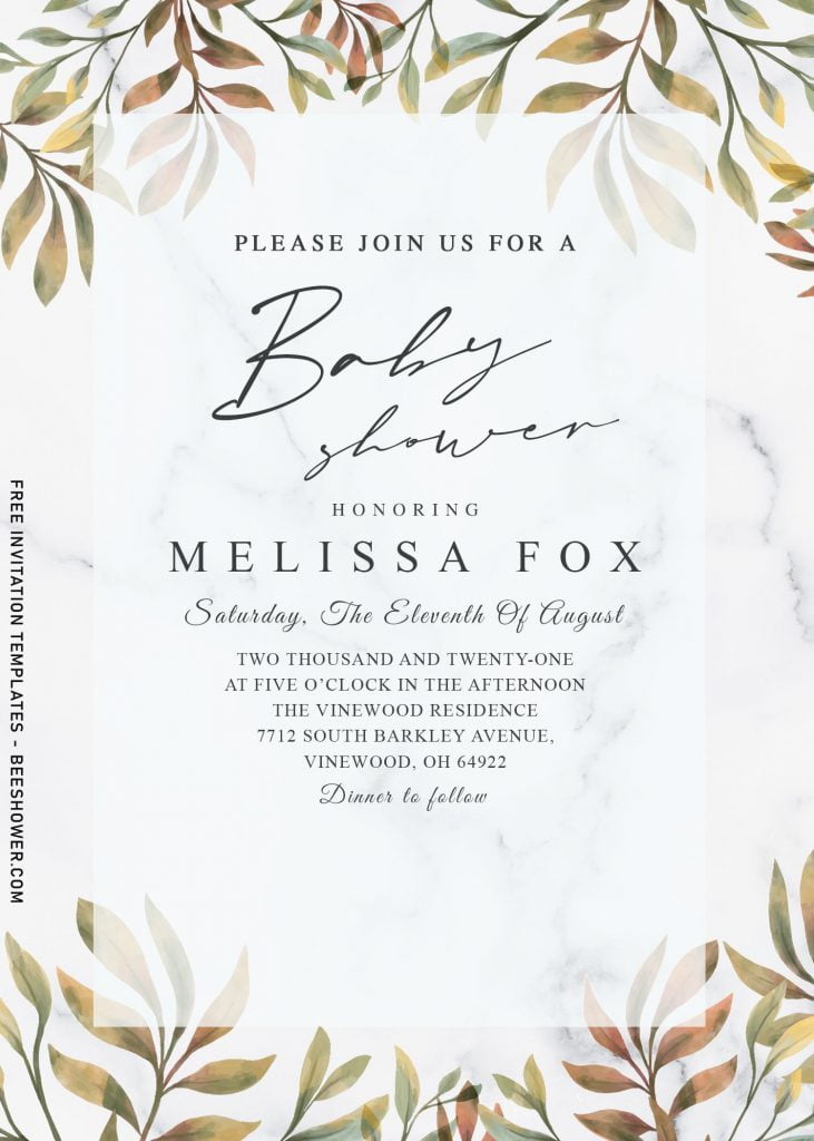 9+ Personalized Greenery Baby Shower Invitation Templates For Your Baby Shower Party