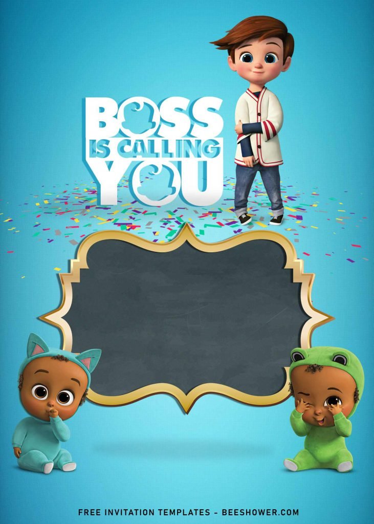 10+ Awesome Boss Baby Themed Baby Shower Invitation Templates and has Tim Timpleton and The Triplets