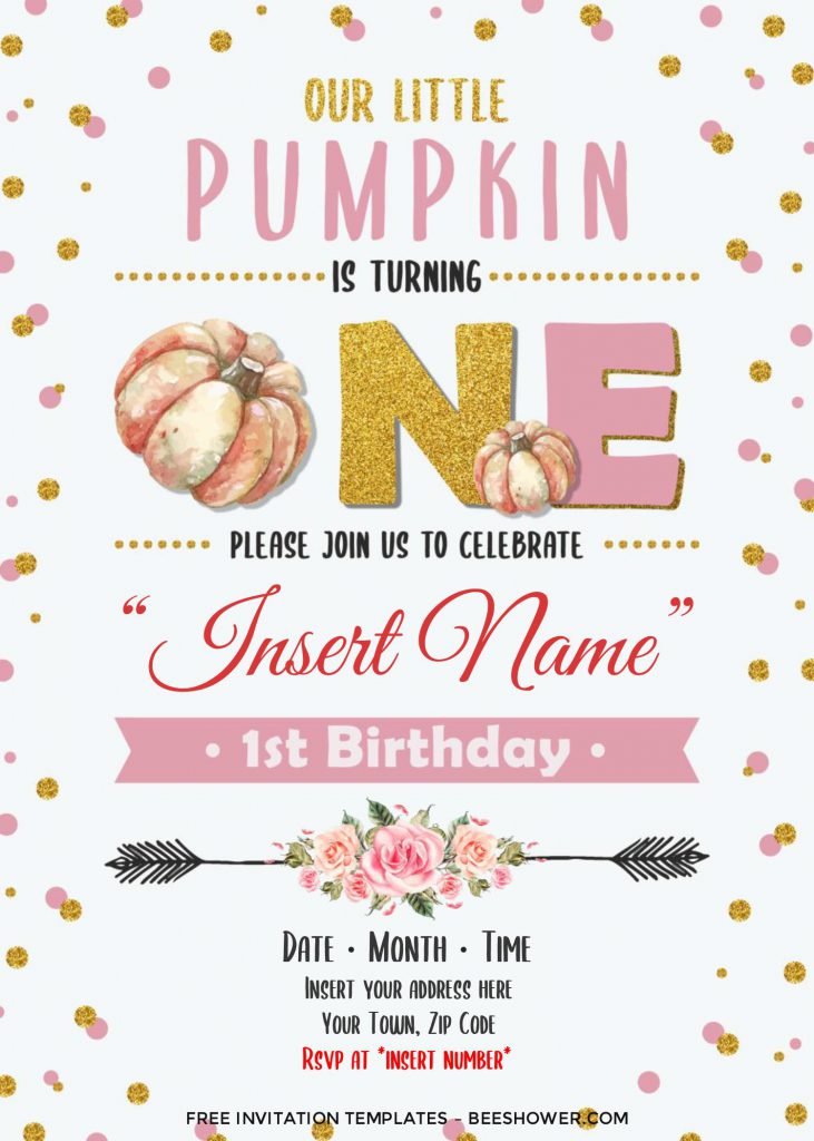 Free Pumpkin Baby Shower Invitation Templates For Word and has 