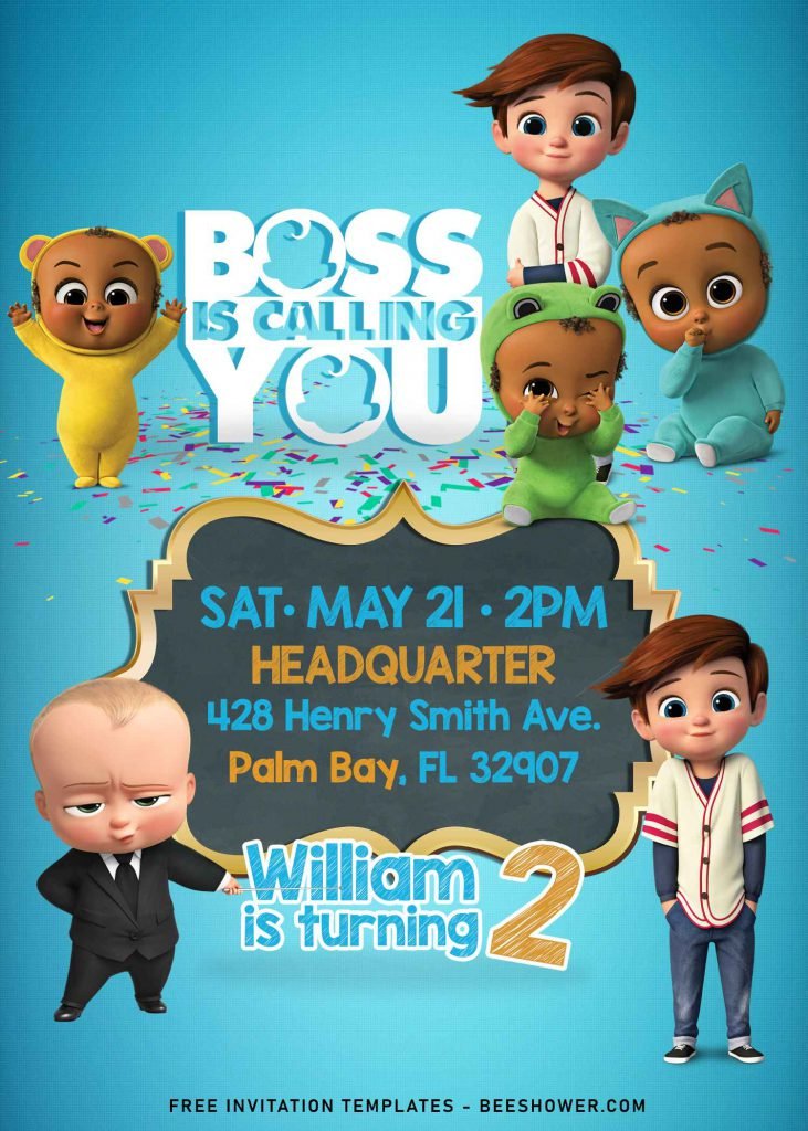 10+ Awesome Boss Baby Themed Baby Shower Invitation Templates