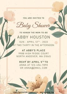 11+ Aesthetic Garden Inspired Baby Shower Invitation Templates