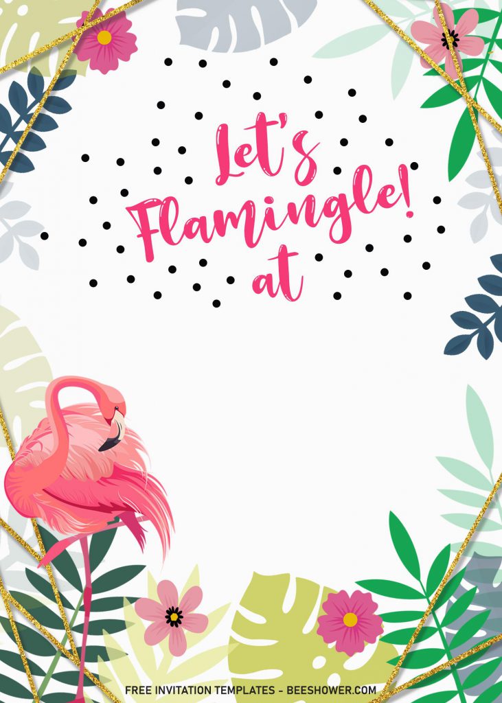9+ Flamingle Baby Shower Invitation Templates and has aesthetic foliage
