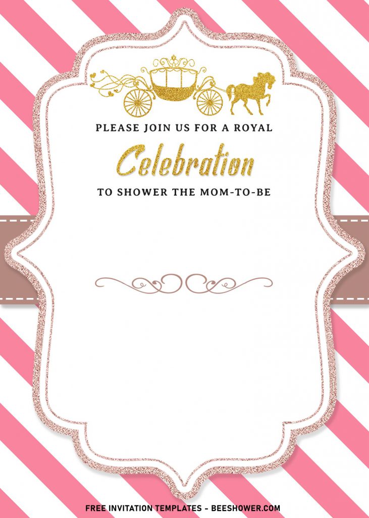 8+ Sparkling Gold Glitter Royal Birthday Invitation Templates and has pink glitter bracket frame