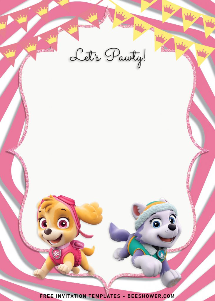 8+ Adorable Skye And Everest Paw Patrol Birthday Invitation Templates and has 