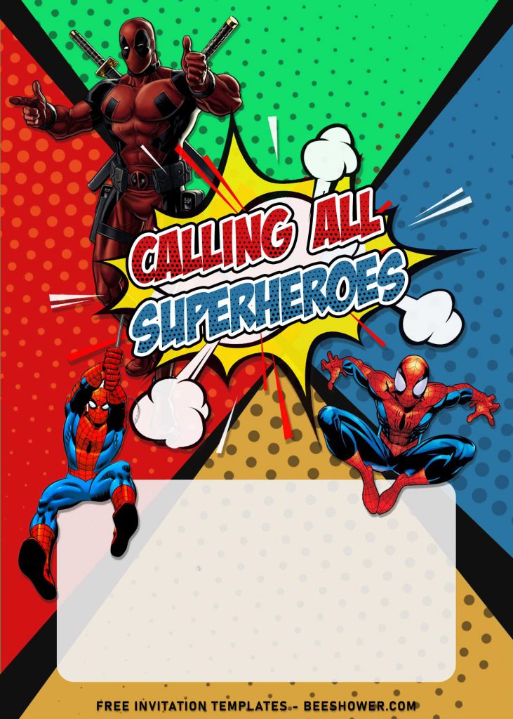 8+ Superhero Avengers Birthday Invitation Templates For Your Kid's Birthday Party and has Spiderman