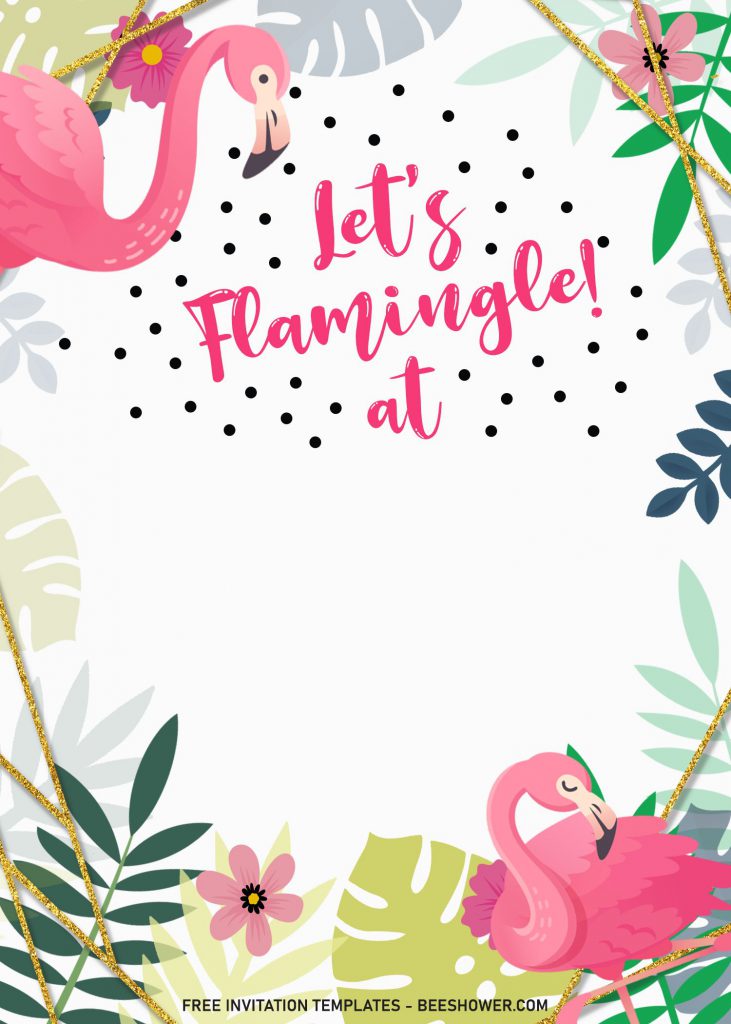 9+ Flamingle Baby Shower Invitation Templates and has Pink Flamingos