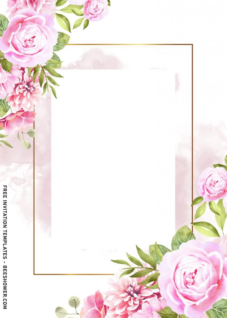 9+ Beautiful Dusty Rose Birthday Invitation Templates and has watercolor rose