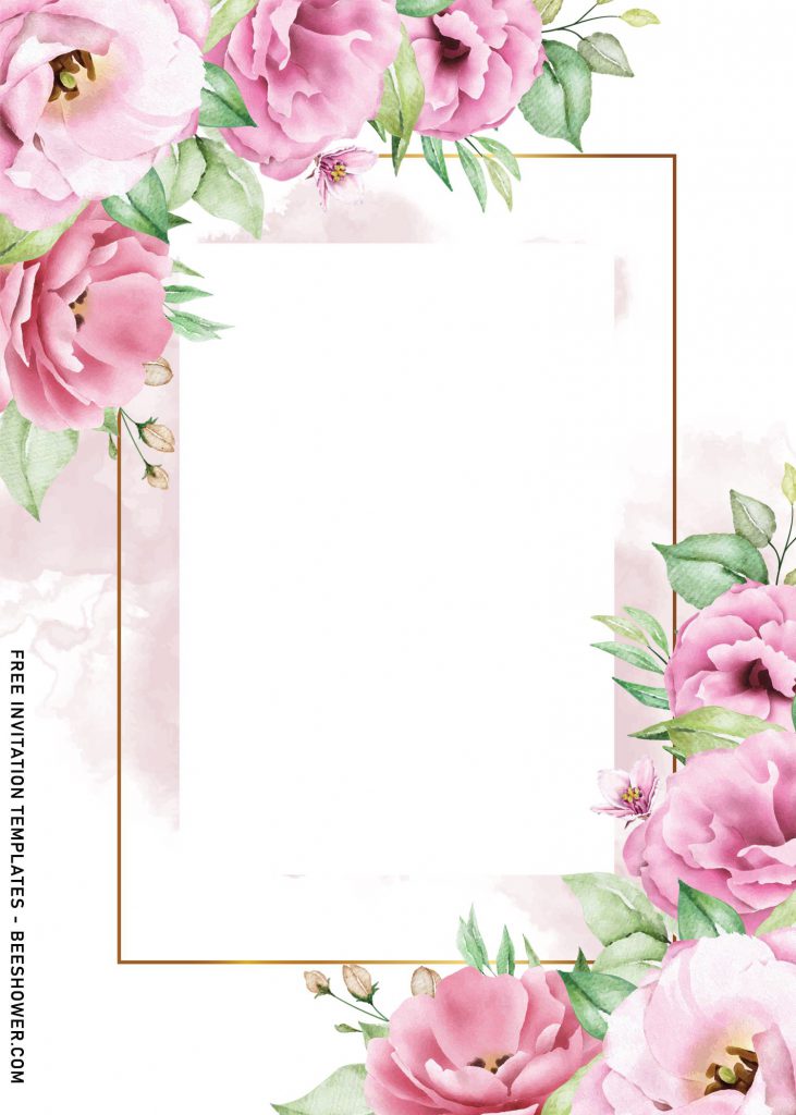 9+ Beautiful Dusty Rose Birthday Invitation Templates and has watercolor background