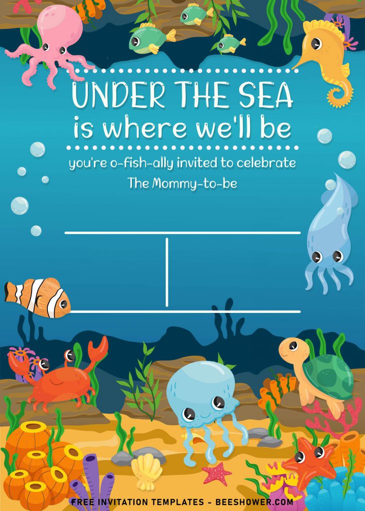 9+ Under The Sea Themed Birthday Invitation Templates and has Nemo Fish