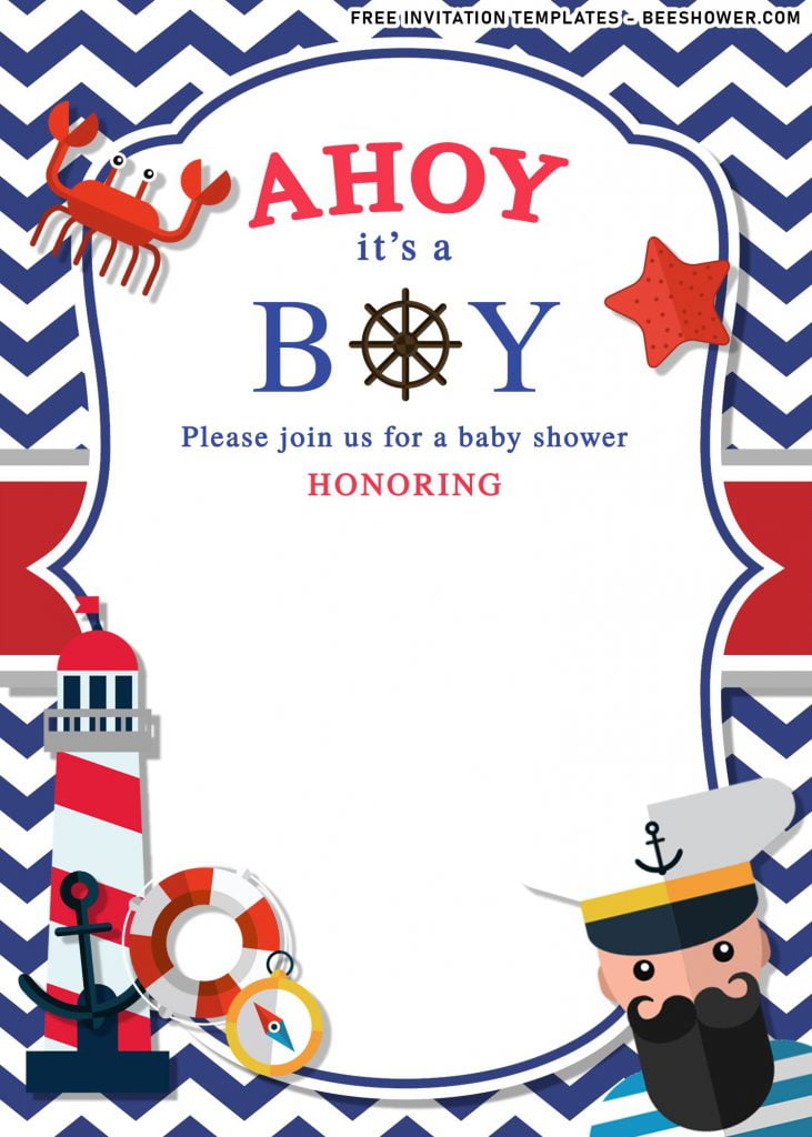 11+ Nautical Themed Birthday Invitation Templates For Your Kid’s Birthday Bash and has cute lighthouse