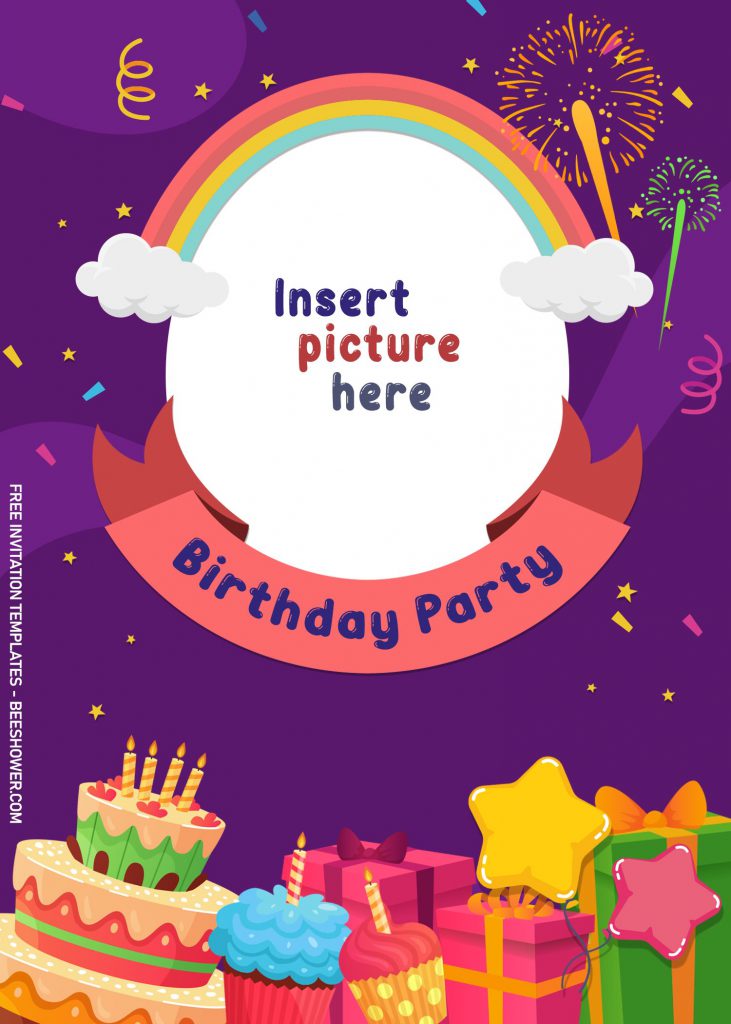 10+ Children Birthday Invitation Templates and has Colorful Confetti
