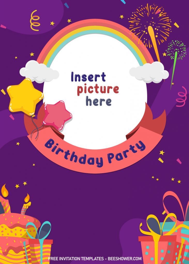 10+ Children Birthday Invitation Templates and has cute ribbon