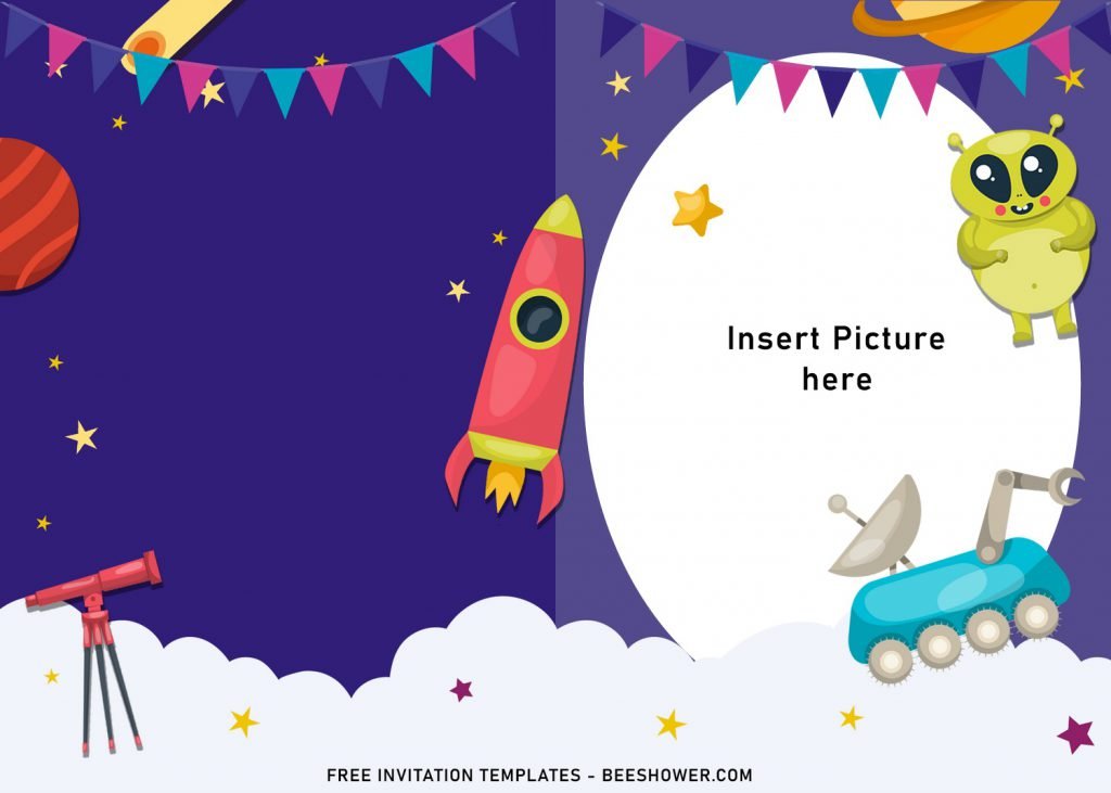 11+ Space Galaxy Birthday Invitation Templates For Your Little Astronaut’s Birthday Party and has Twinkling Stars
