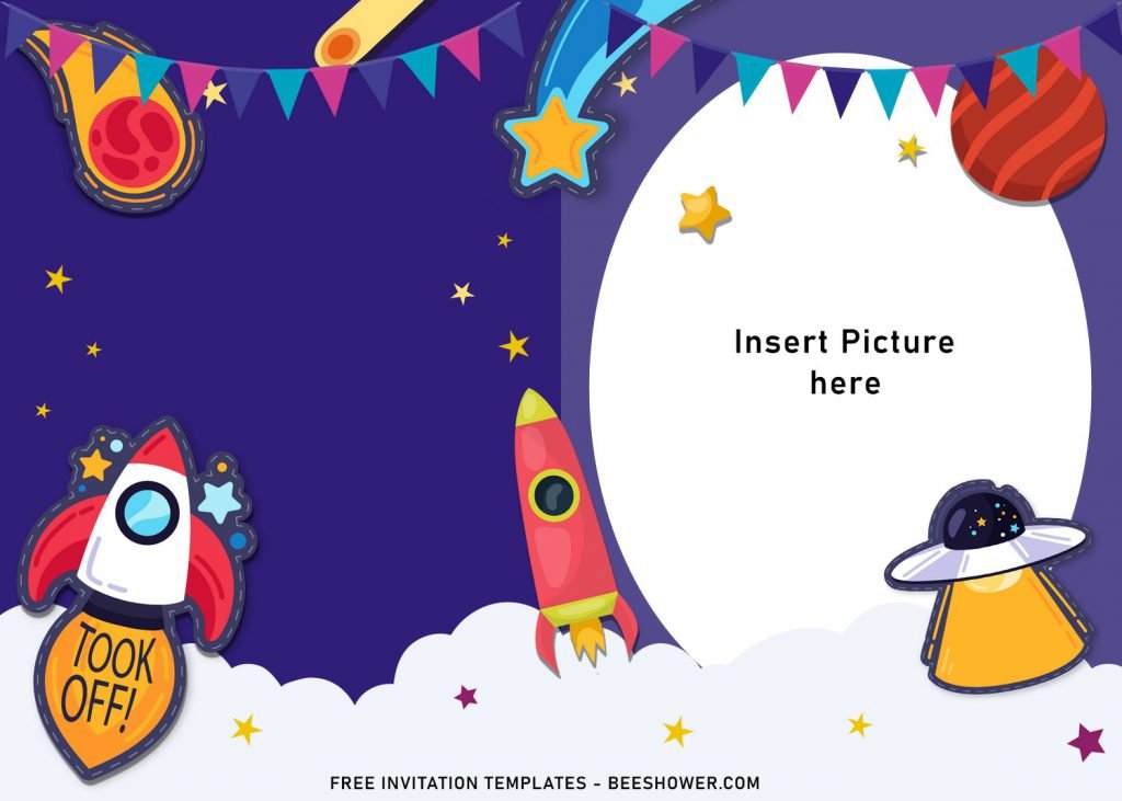 11+ Space Galaxy Birthday Invitation Templates For Your Little Astronaut’s Birthday Party and has Cool Space Rocket