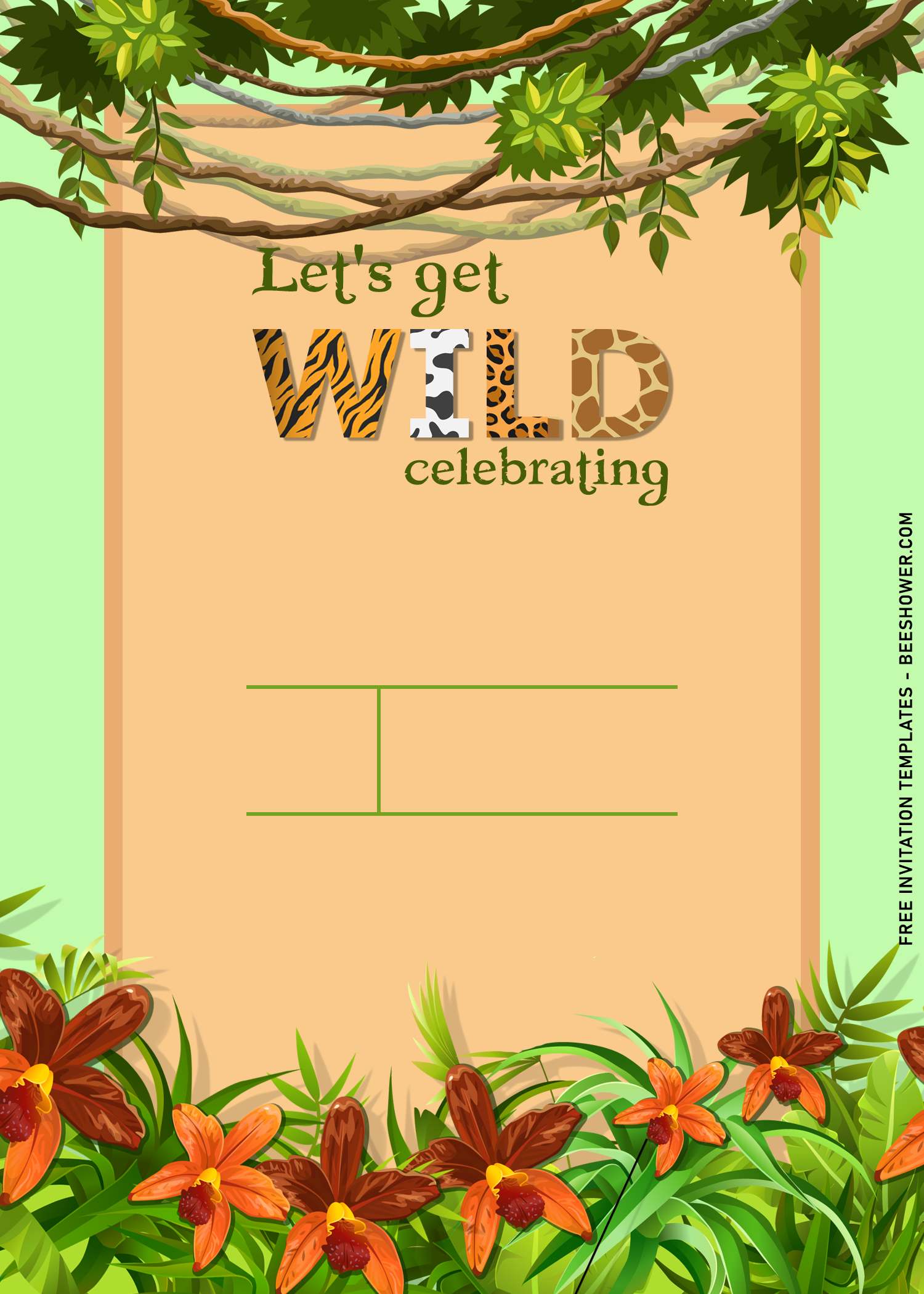 11+ Cute Hand Drawn Jungle Animals Birthday Invitation Templates and has papyrus scroll