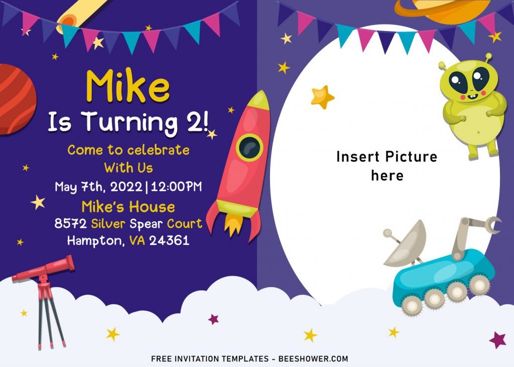 11+ Space Galaxy Birthday Invitation Templates For Your Little Astronaut’s Birthday Party