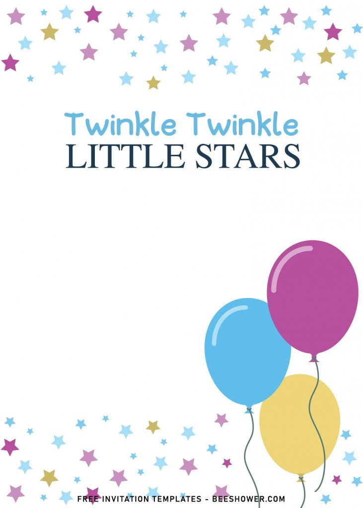7+ Twinkle Twinkle Little Star Baby Shower Invitation Templates and has solid white background