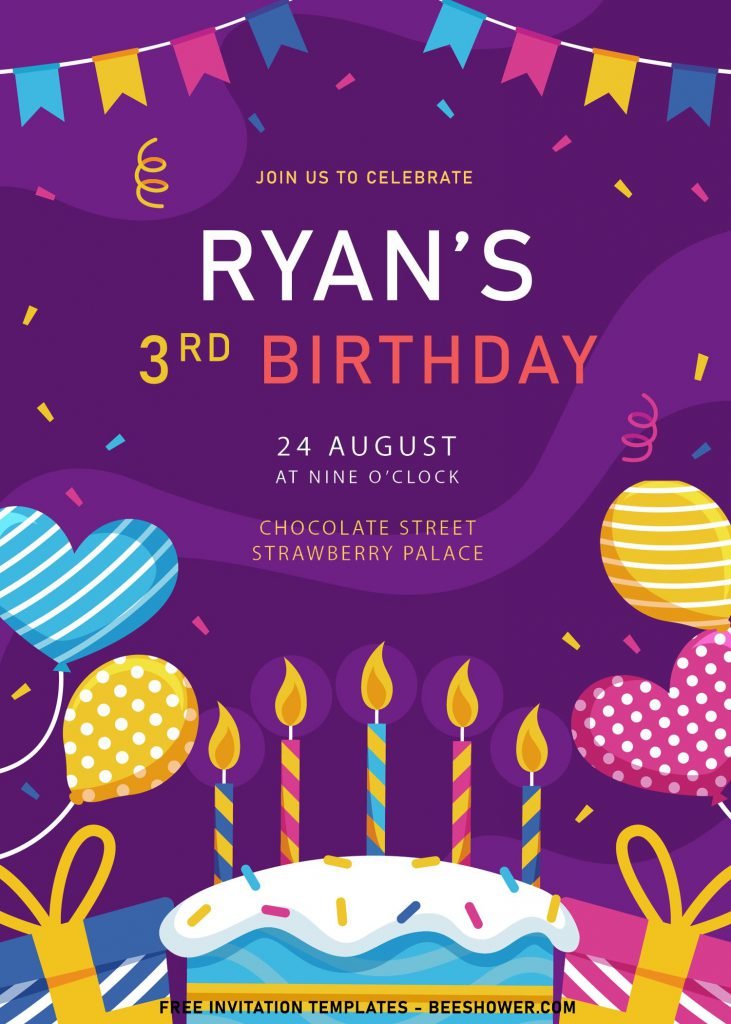 7+ Cute Hand Drawn Birthday Invitation Templates For Your Kid's Birthday Party