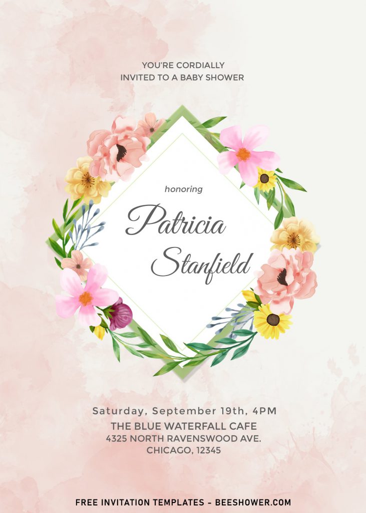 7+ Floral Wreath Baby Shower Invitation Templates