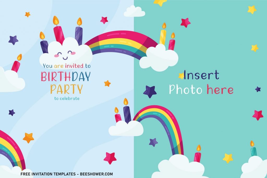 8+ Best Rainbow Party Birthday Invitation Templates For Your Kid’s Birthday Party and has landscape design