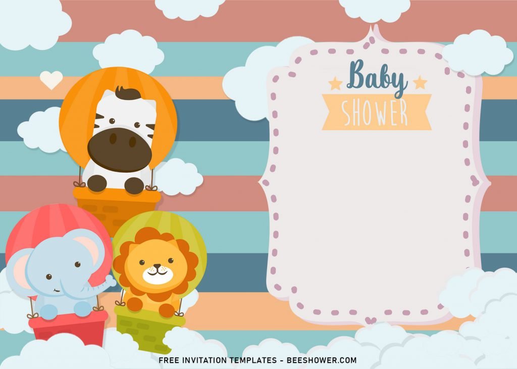 8+ Cute Baby Animals Themed Birthday Invitation Templates and has baby lion