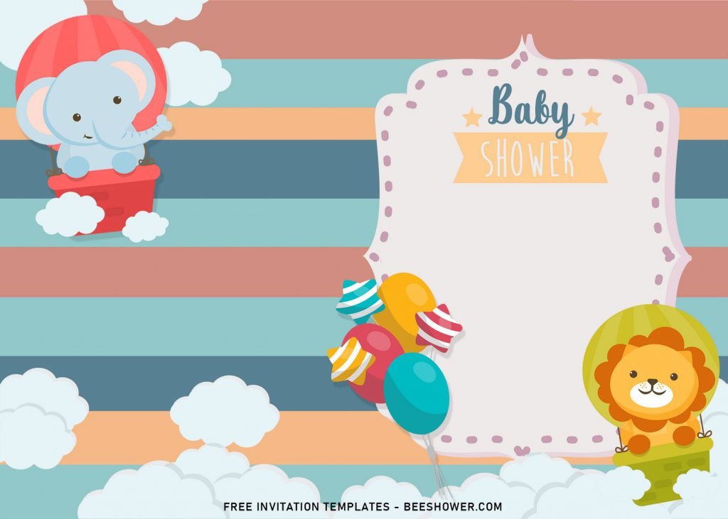8+ Cute Baby Animals Themed Birthday Invitation Templates and has baby elephant