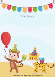 8+ Cute Woodland Animals Birthday Invitation Templates and has baby monkey