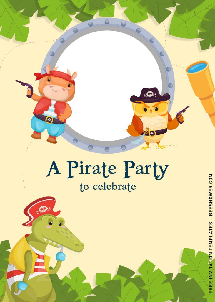 9+ Cute Pirate Baby Shower Invitation Templates and has 