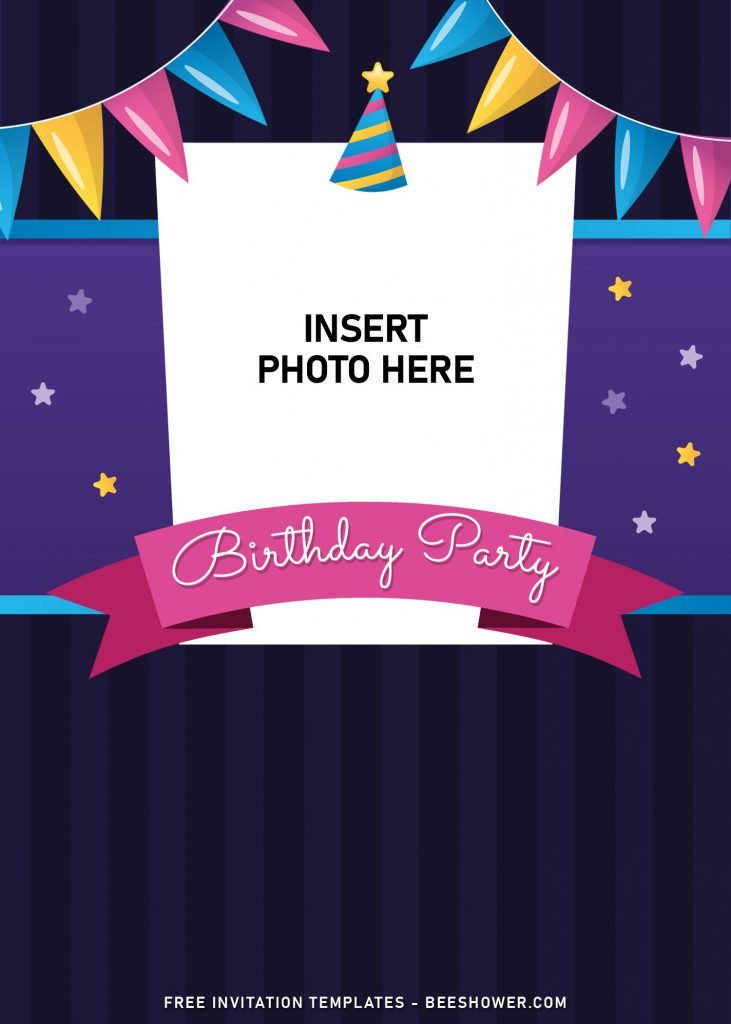 11+ Fun Birthday Invitation Templates For Your Kid’s Upcoming Birthday Party and has colorful stars