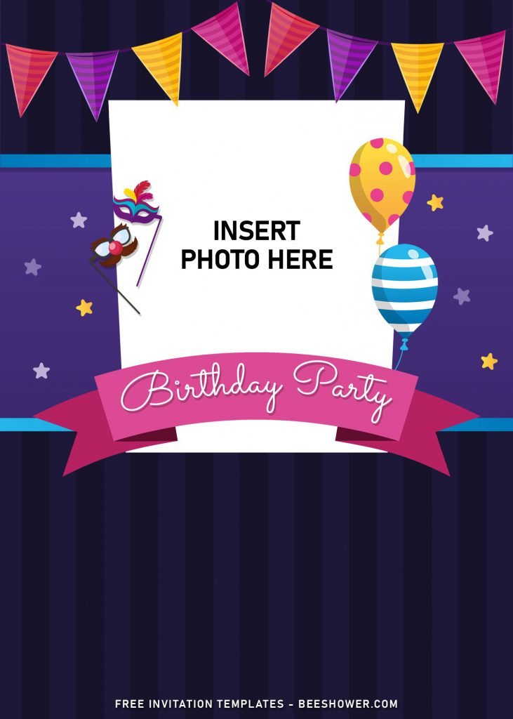 11+ Fun Birthday Invitation Templates For Your Kid’s Upcoming Birthday Party and has cute parade mask