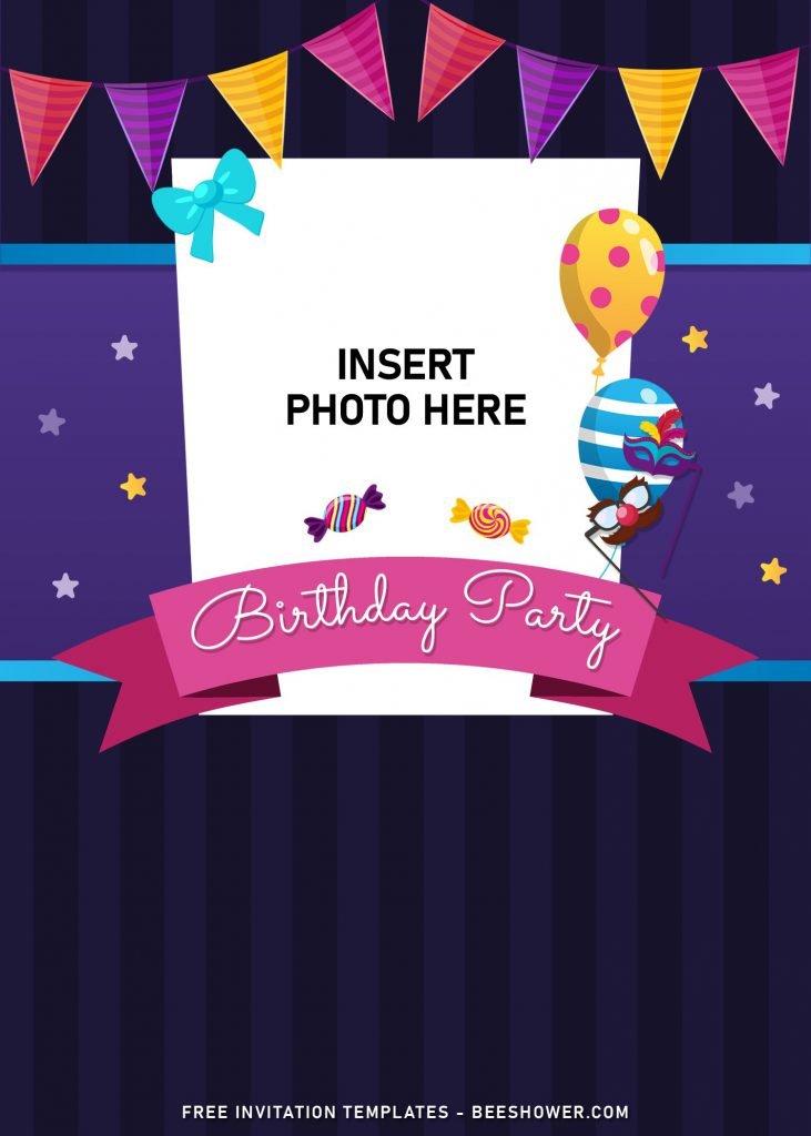 11+ Fun Birthday Invitation Templates For Your Kid’s Upcoming Birthday Party and has sweet candies