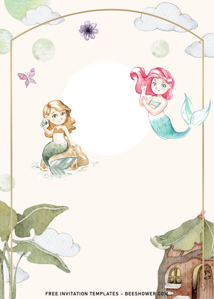 7+ Adorable Fairytale Baby Shower Invitation Templates and has watercolor mermaid