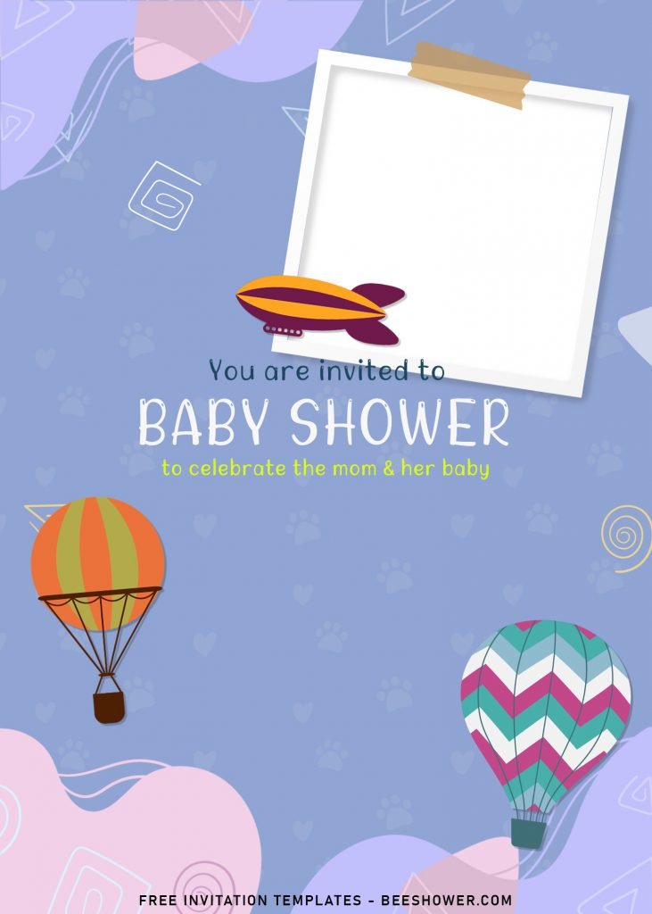 8+ Colorful Hand Drawn Baby Shower Invitation Templates For Your Kid’s Birthday and has Colorful Background